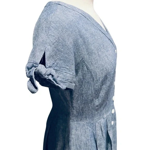 Gal Meets Glam Lenna Dress Blue Size 6 - Picture 6 of 8